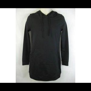 Fabletics Black Hooded Yukon Sweatshirt Dress